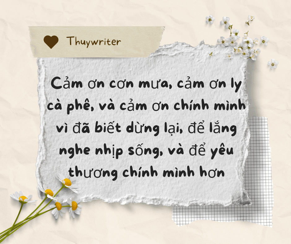 Giữa cơn mưa tôi học cách yêu thương chính mình