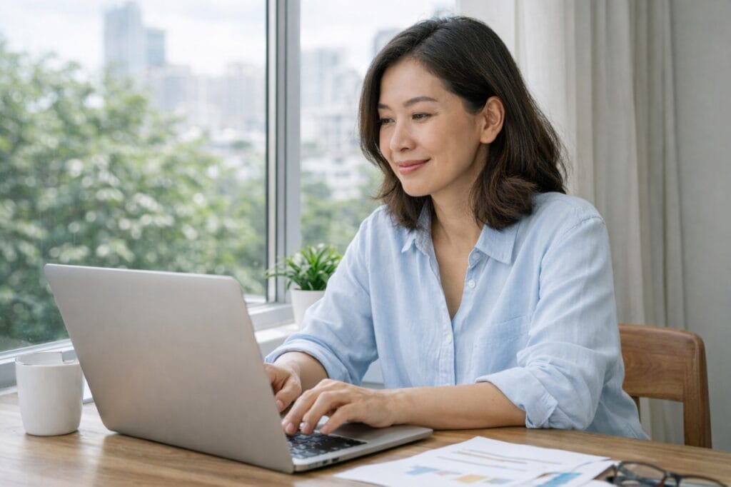 Phụ nữ trung niên nâng cấp bản thân