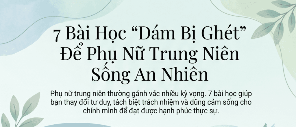 Dám bị ghét, 7 bài học dám bị ghét