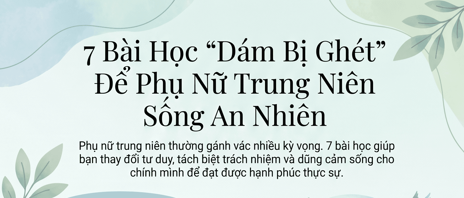7 bài học từ cuốn sách Dám bị ghét