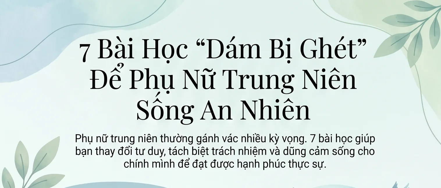 7 bài học từ cuốn sách Dám bị ghét